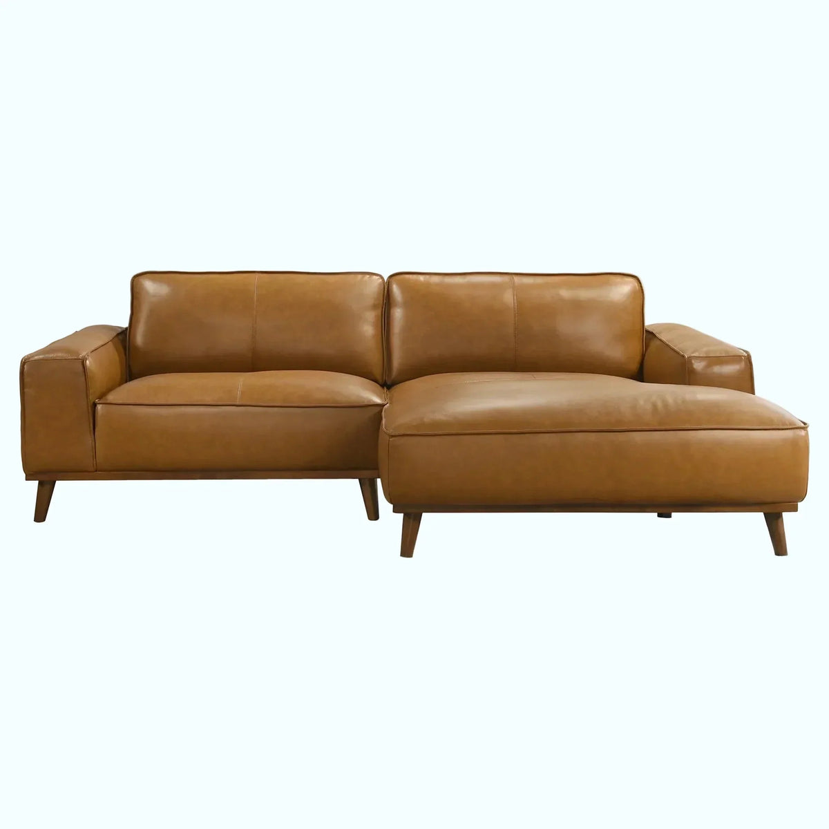 Wildwood Top-Grain Leather Sectional - Prioka