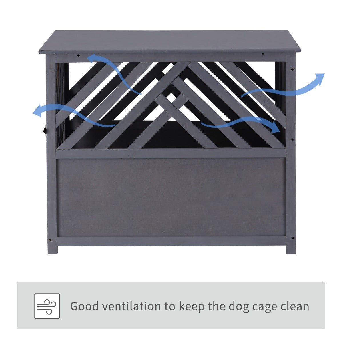Wood Dog Crate Small Dog Cage Furniture Style Dog Kennel Lattice for Indoor Use with a Unique Slant Aesthetic Design - Prioka