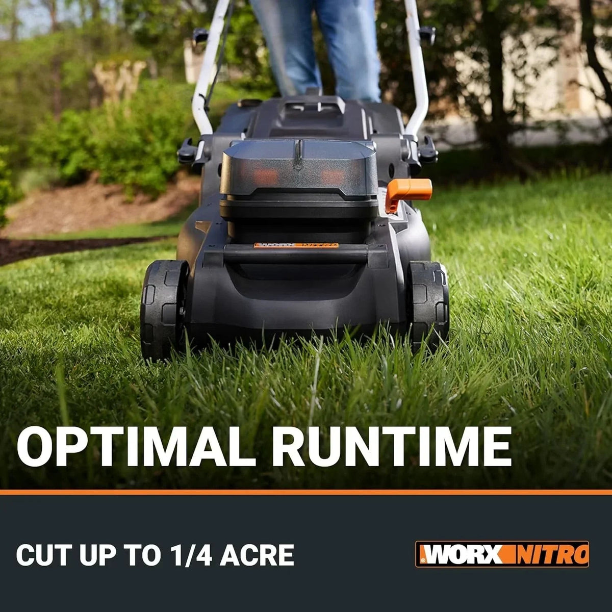 WORX Nitro 40V 16″ Cordless Lawn Mowers w/Brushless Motor 2.0 & Intellicut. - Prioka
