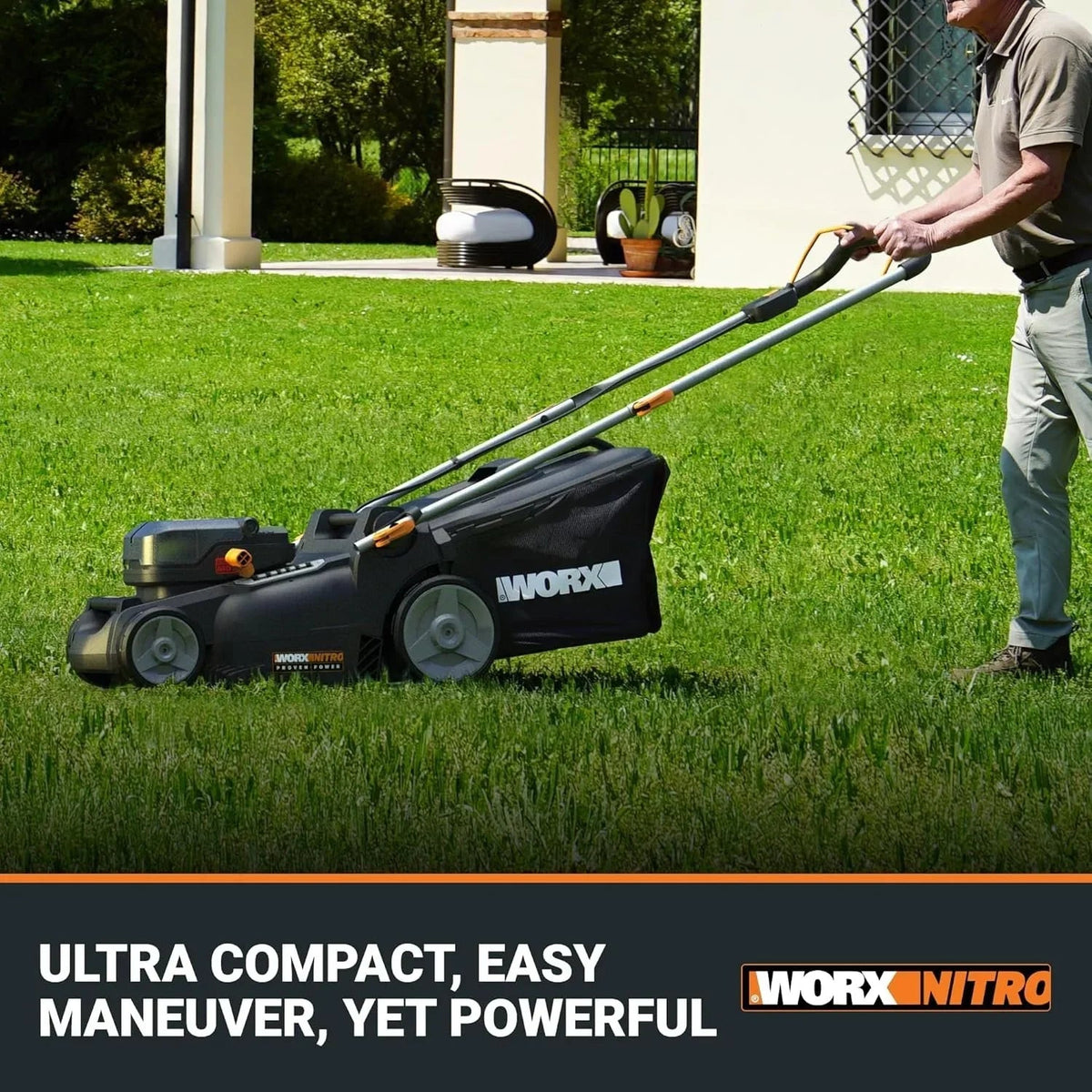 WORX Nitro 40V 16″ Cordless Lawn Mowers w/Brushless Motor 2.0 & Intellicut. - Prioka