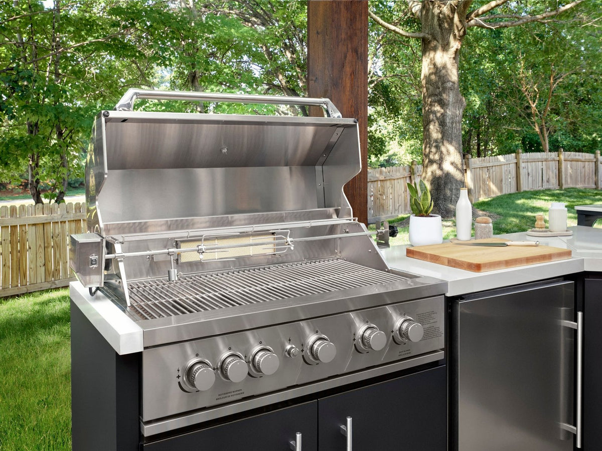 Emory Corner Outdoor Kitchen Island and Bar – Left