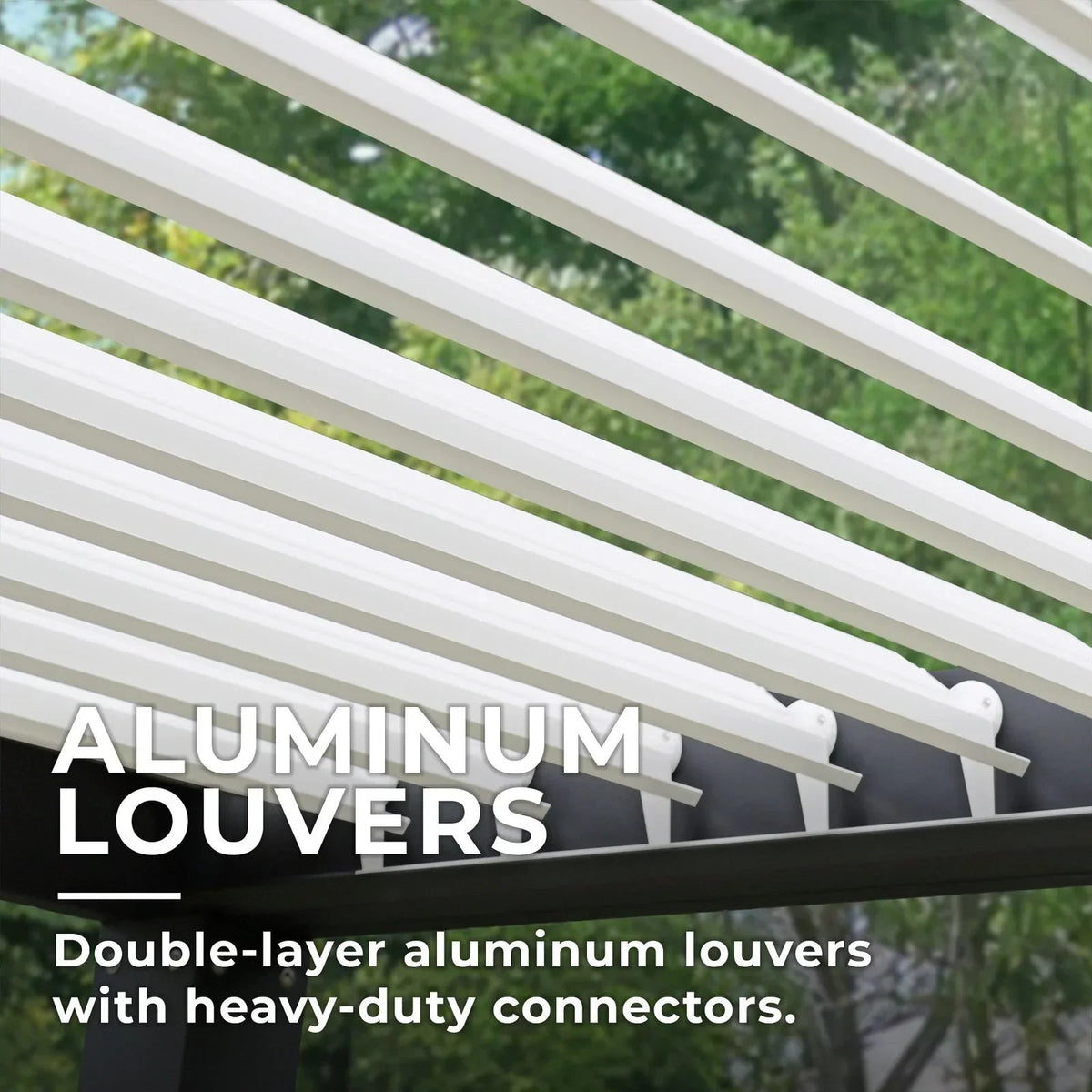 Yardistry Aluminum Louvered Pergola 12×12 ft - Prioka