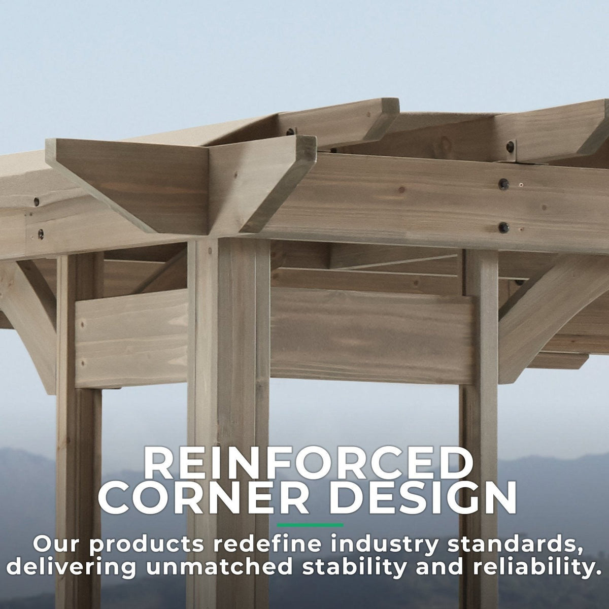 Yardistry Structures 10×14 Madison Cedar Pergola Timber Gray - Prioka