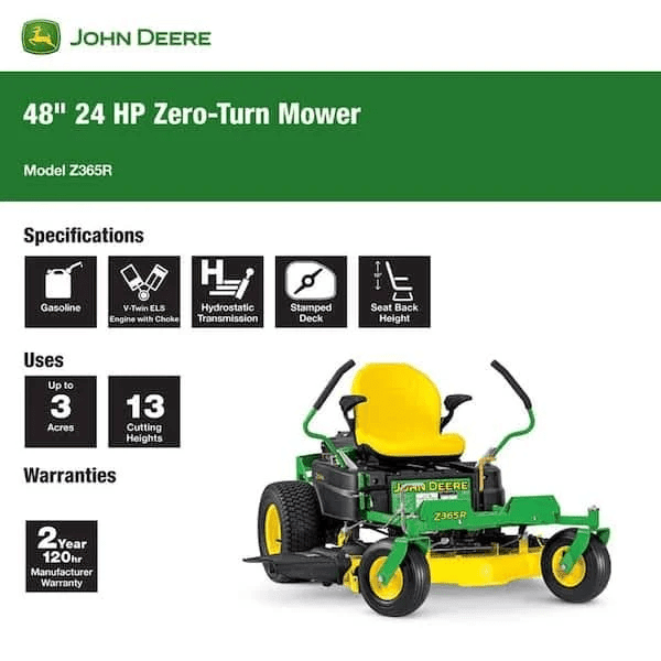 Z365R 48 in. 24 HP Gas Dual Hydrostatic Zero-Turn Riding Mower - Prioka