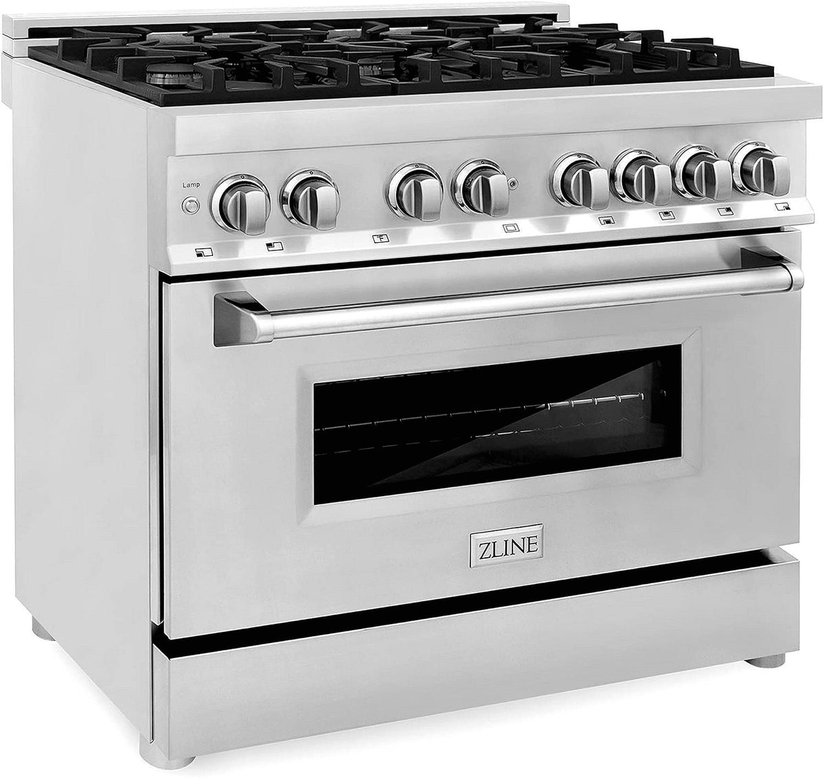 ZLINE 36 in. 4.6 cu. ft. Legacy Dual Fuel Range with 6 Burner Gas Cooktop and Electric Convection Oven in Stainless Steel (RA36) - Prioka